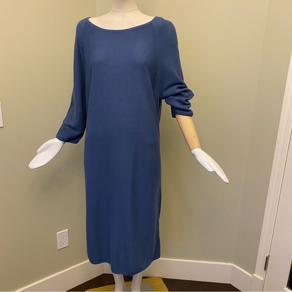 Contemporaine by Simons Blue Long Sleeve Sweater Dress Size XL Like New